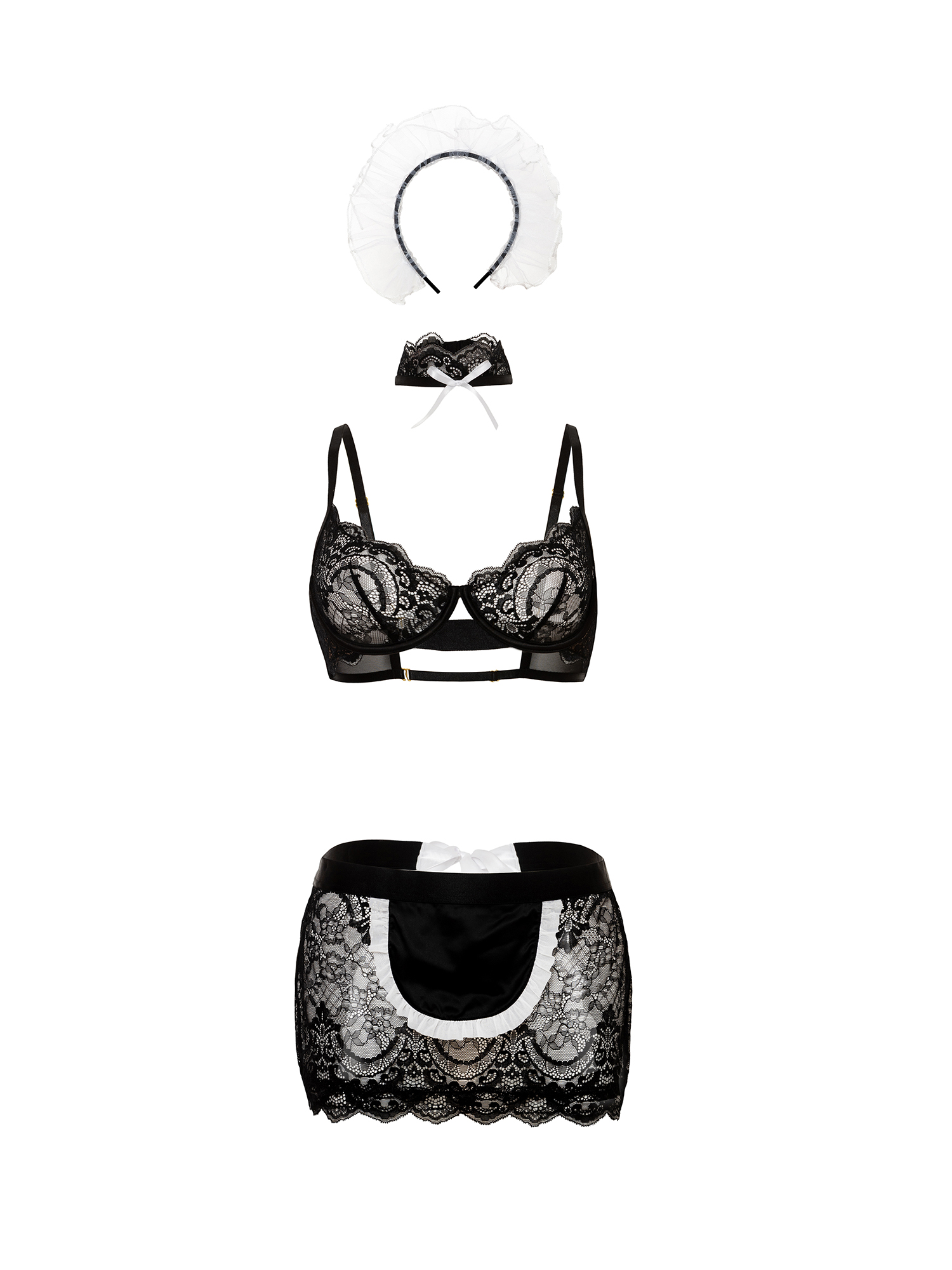 Oh La La Cheri - Maid In France Set - Black/White - Image 2